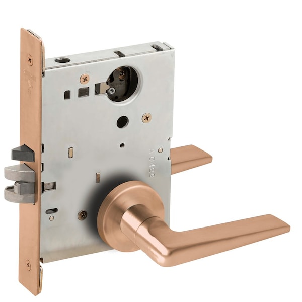 Schlage Grade 1 Entrance Office Mortise Lock, Less Cylinder, 05 Lever, A Rose, Satin Bronze Clear Coated Fin L9050L 05A 612 - main